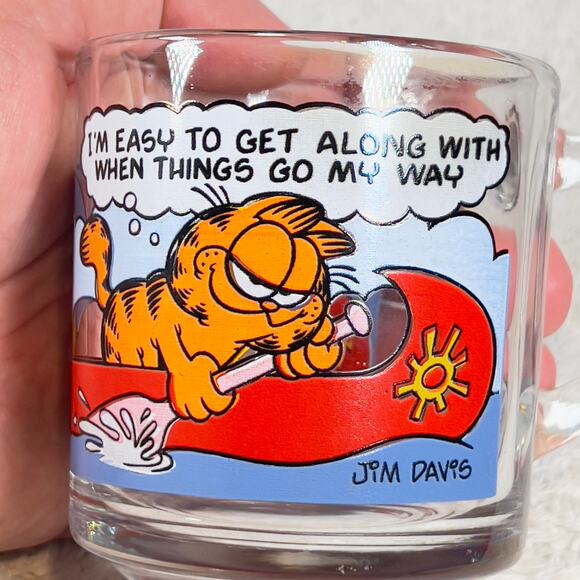 Vintage Anchor Hocking X McDonalds X Garfield 1978 Two Coffee Mugs Jim Davis USA - Picture 11 of 15